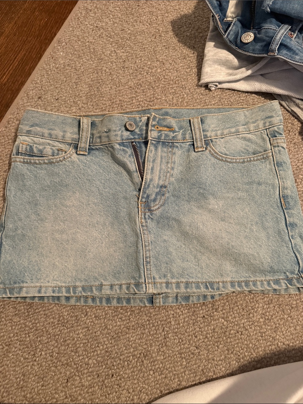 Light Blue Denim Mini Skirt - Casual Women's Jean Skirt
